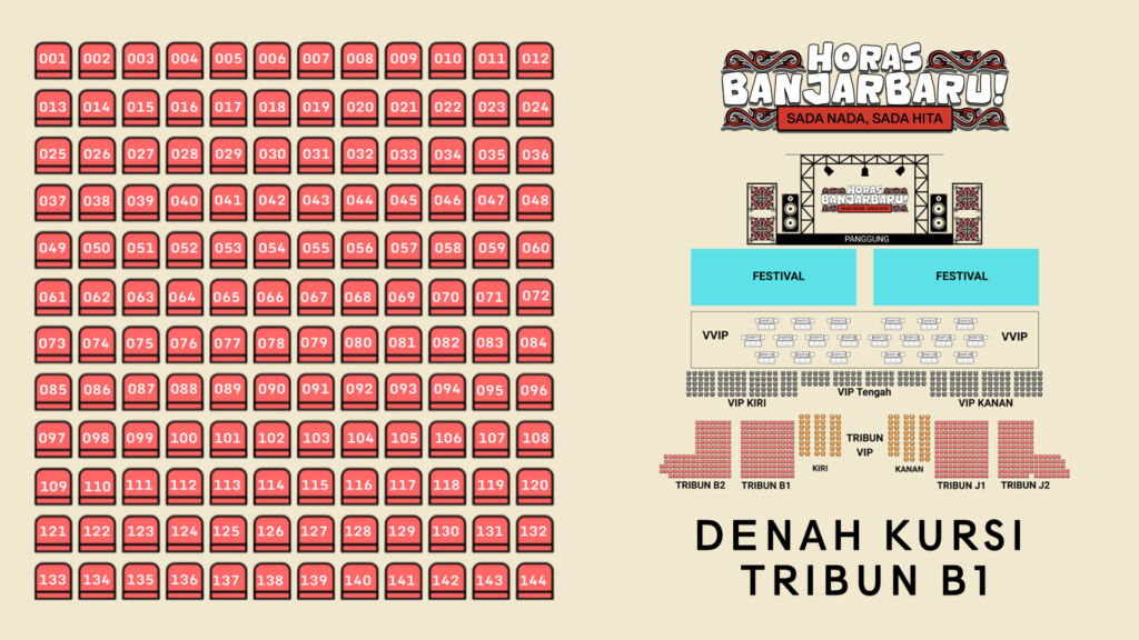 Horas Banjarbaru! Denah Kursi TRIBUN B1