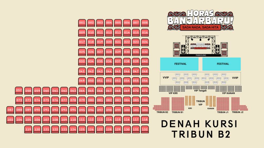 Horas Banjarbaru! Denah Kursi TRIBUN B2