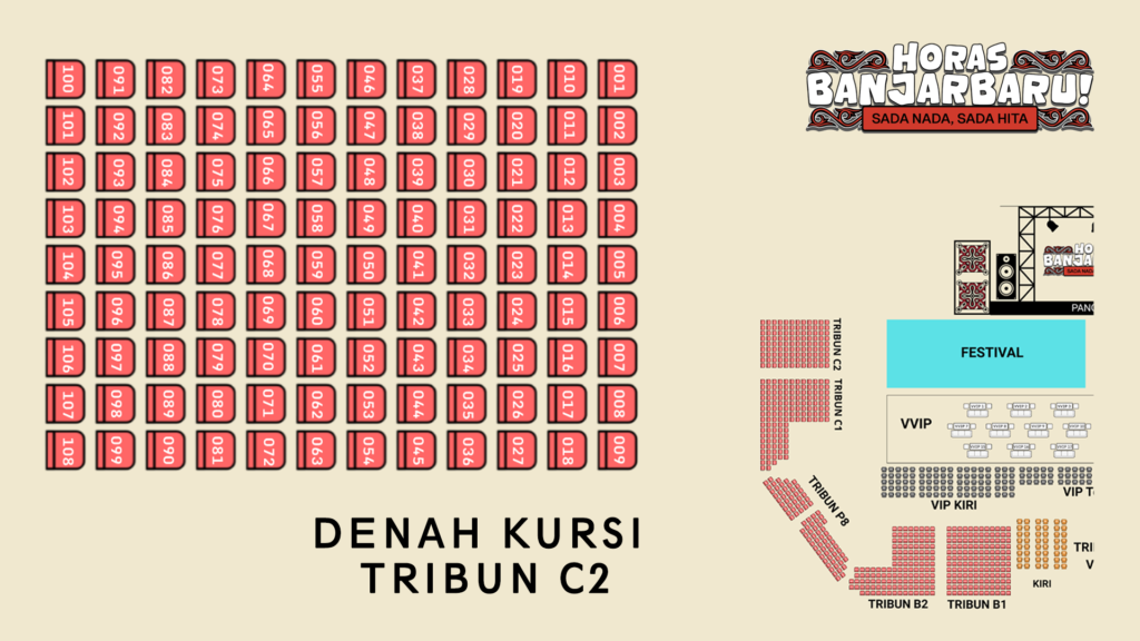 Horas Banjarbaru! Denah Kursi TRIBUN C2