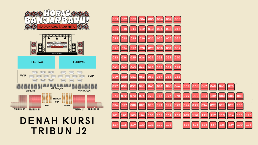 Horas Banjarbaru! Denah Kursi TRIBUN J2