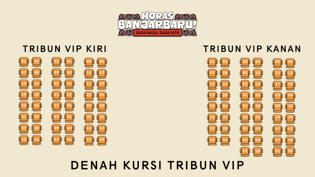 Horas Banjarbaru! Denah Kursi TRIBUN VIP
